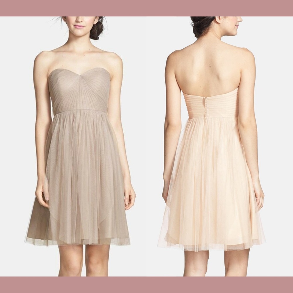 Jenny Yoo [SZ 10 ] Wren Convertible Tulle Fit‎ & Flare Dress MINK GREY